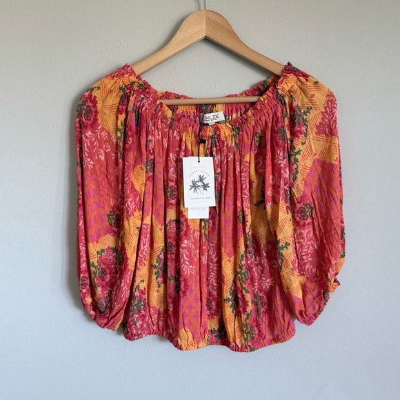 NWT Rachel Zoe Tropical Off Shoulder Blouse - Picture 2 of 8